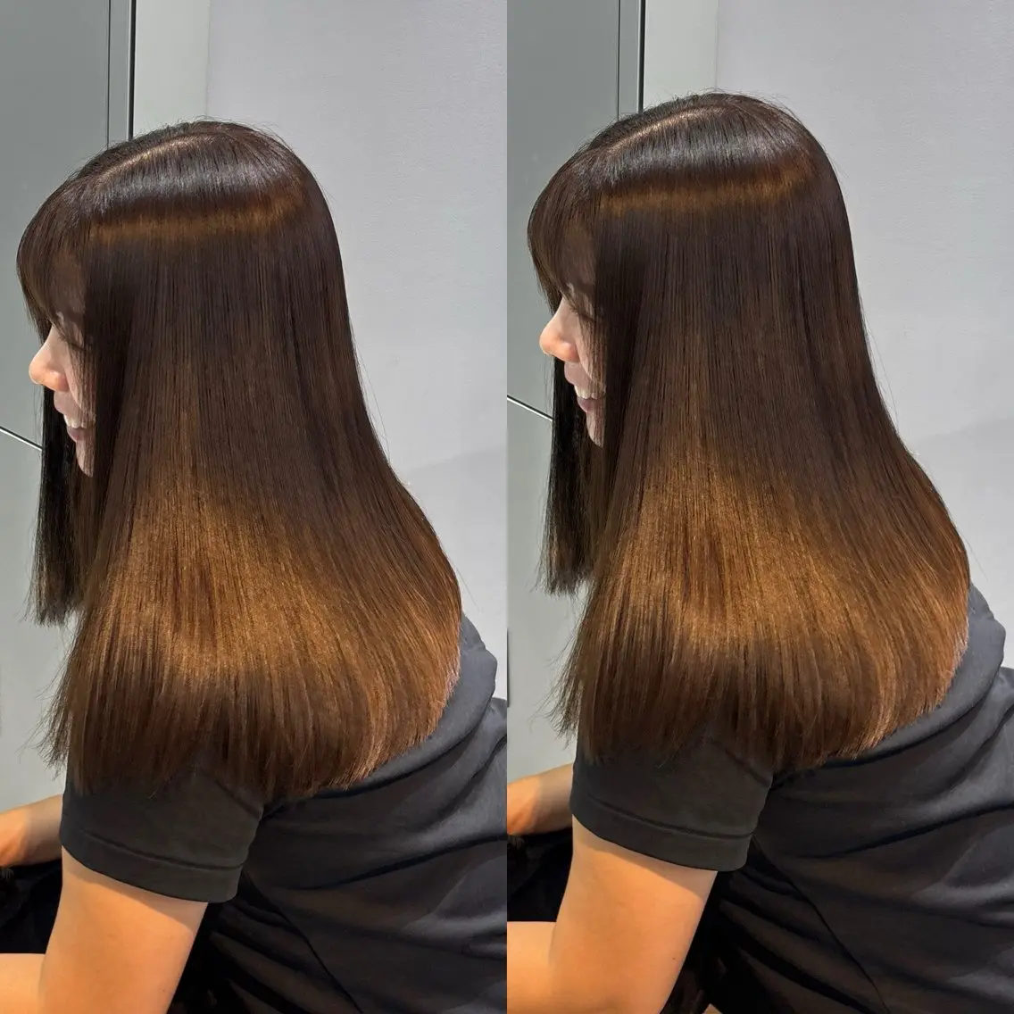 ロング カット ヘアカラー 縮毛矯正 トリートメント 今話題の艶髪矯正 美艶カラー/FUKAのヘアスタイル