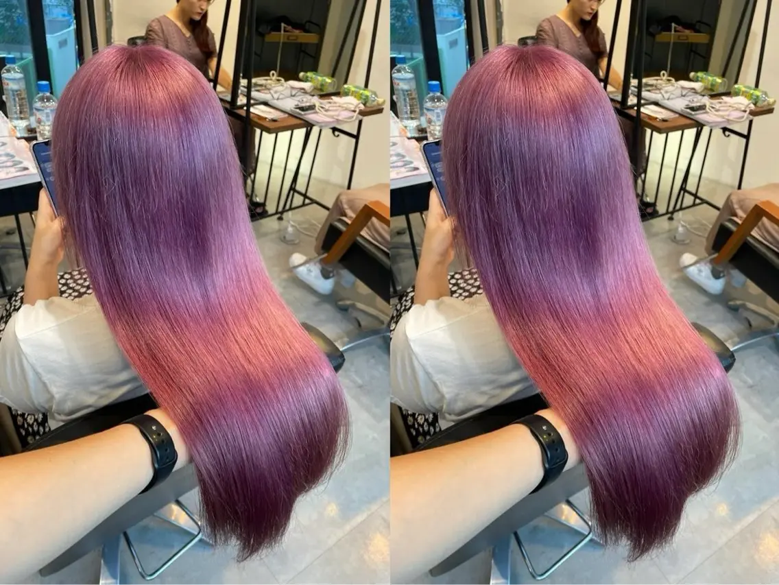 ロング カラー Rinka🌷🩶 グレージュカラー🫧のヘアスタイル