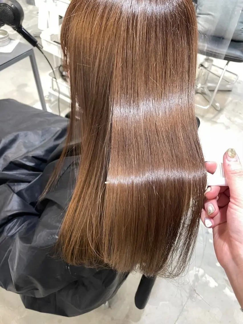 ロング 縮毛矯正 カット 縮毛矯正 お悩み解決縮毛矯正 レイヤー達人柴崎大樹のヘアスタイル