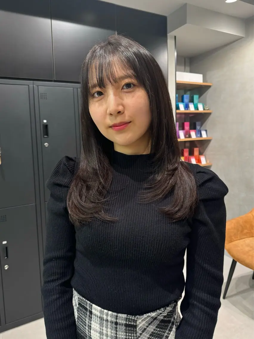 ロング カラー カット ヘアカラー トリートメント レイヤー/ウルフ🤍 mayo.のヘアスタイル