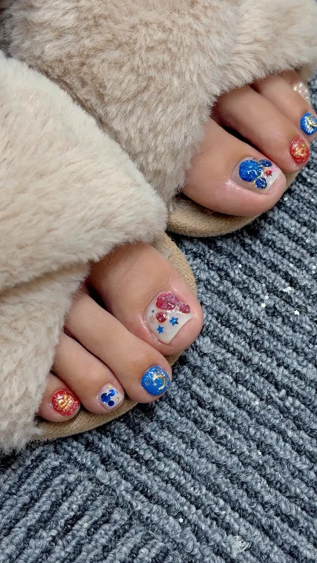 ネイル 持ち込み ワンホンネイル フットネイル AKIKO NAILのネイルデザイン