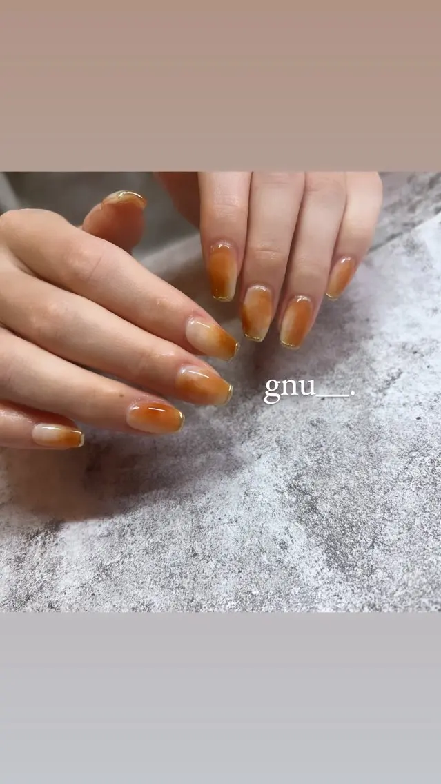 ネイル フレンチネイル 春ネイル ハンドネイル gnu__. nailのネイルデザイン