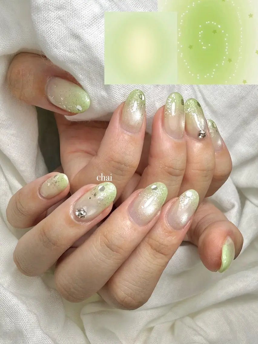 ネイル クリアネイル 氷ネイル・うるうるネイル マグネットネイル ハンドネイル chai nail + eye📍鶴橋のネイルデザイン