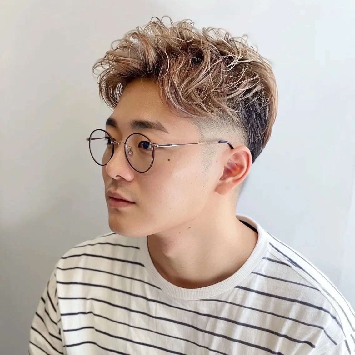 ショート カラー パーマ ヘアアレンジ メンズ カット ヘアカラー EnBlesS西宮 マンツーマン神道有基のヘアスタイル