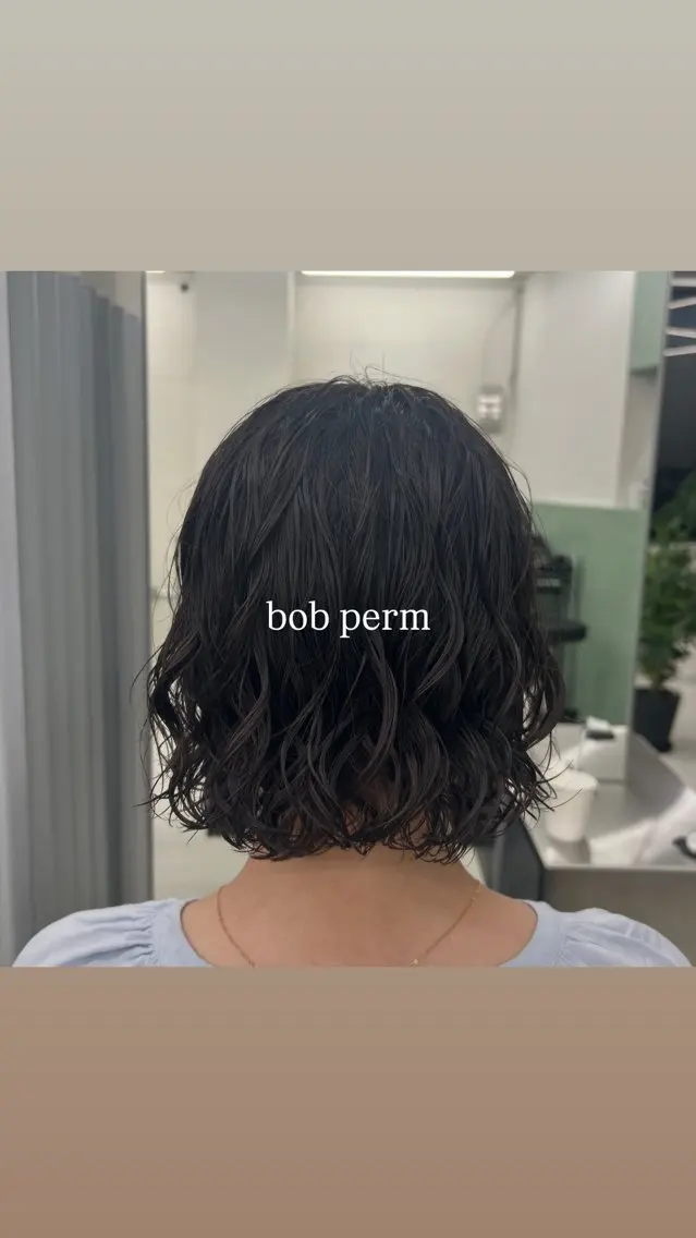 ミディアム パーマ パーマ レディース/ボブ パーマ/ 田中育斗のヘアスタイル