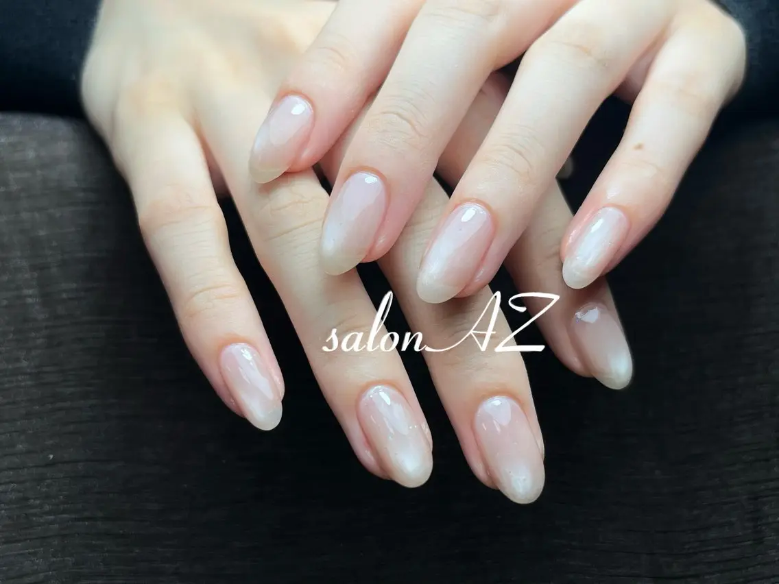 ネイル アートネイル 長さ出し フットネイル フレンチネイル ジェルネイル ハンドネイル salon AZのネイルデザイン