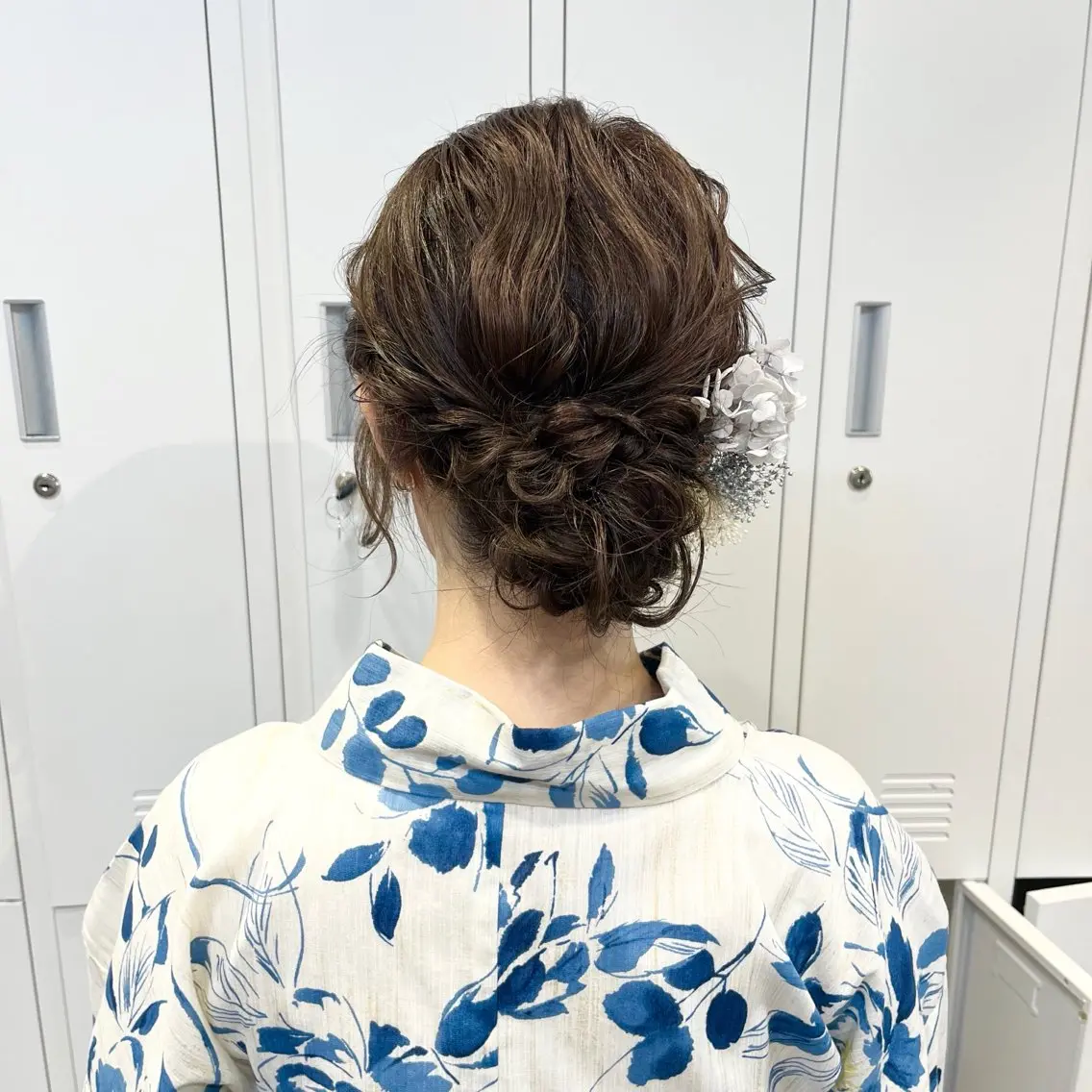 セミロング ヘアアレンジ 浴衣 ヘアセット 🌷レイヤーカット/ フルキシオリ🌷のヘアスタイル