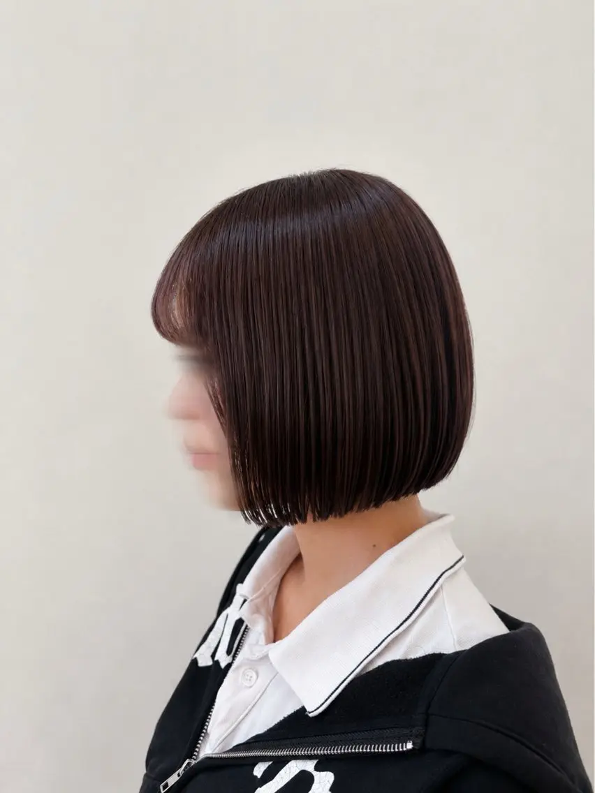 ショート 切りっぱなしボブ ボブ カット 根本 美来のヘアスタイル