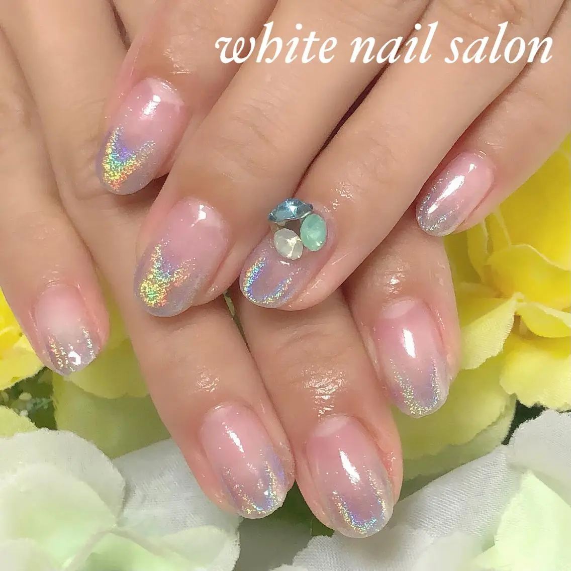 ネイル アートネイル フレンチネイル ジェルネイル ハードジェル 持ち込み ハンドネイル white nail salonのネイルデザイン