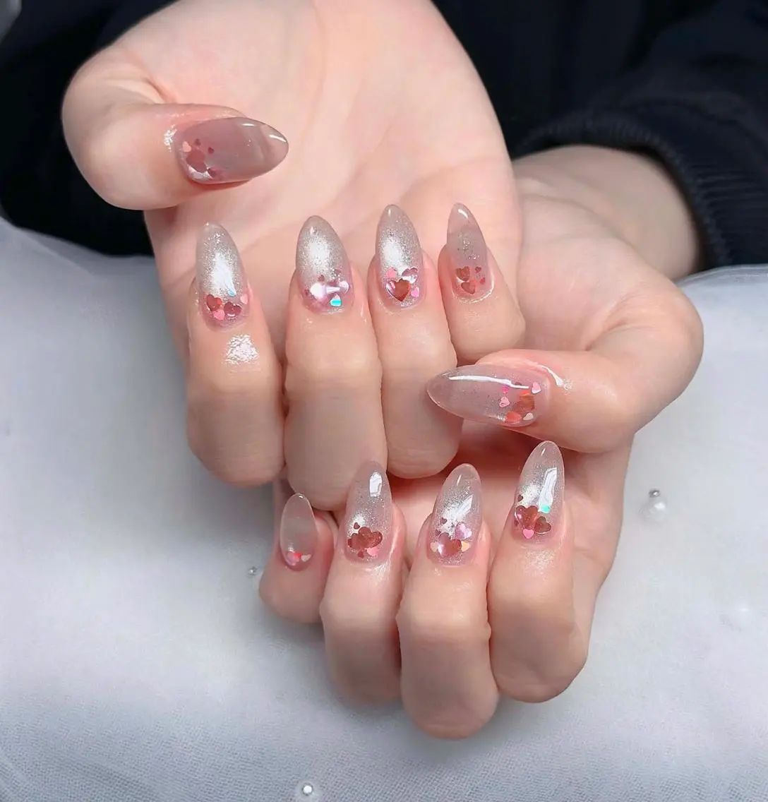 ネイル フレンチネイル ジェルネイル ハロウィン 韓国ネイル マグネットネイル ハンドネイル H.baby Nail Salonのネイルデザイン
