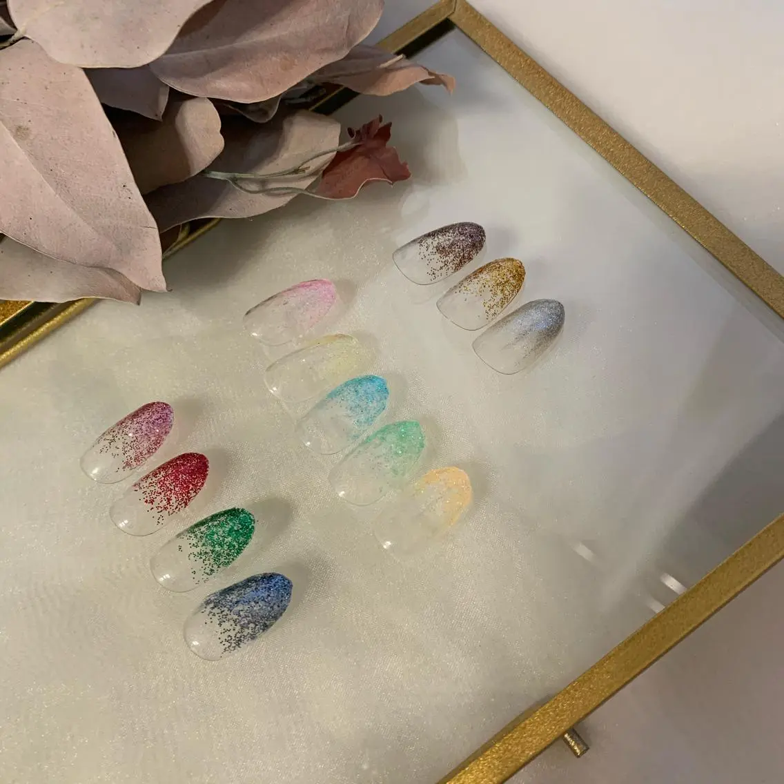 ネイル グラデーション ラメ(グリッター) ラメグラデーション cocoro nail salonのネイルデザイン