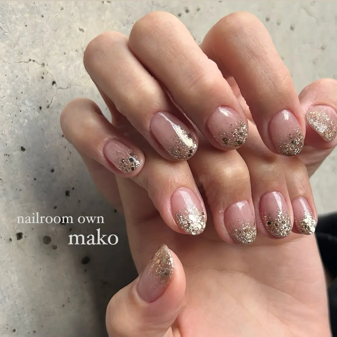 【hand】カラーorラメグラデーション(オフ無/120分)🫧ラメのミキシングは可能です🌿の写真