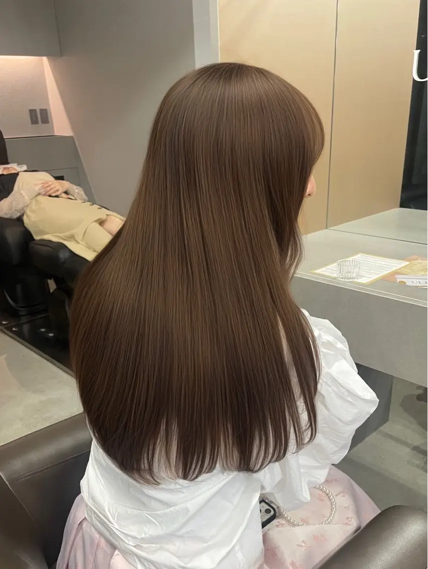 ロング カラー カット ヘアカラー トリートメント 表参道🌿赤み消し カラー/チナツのヘアスタイル