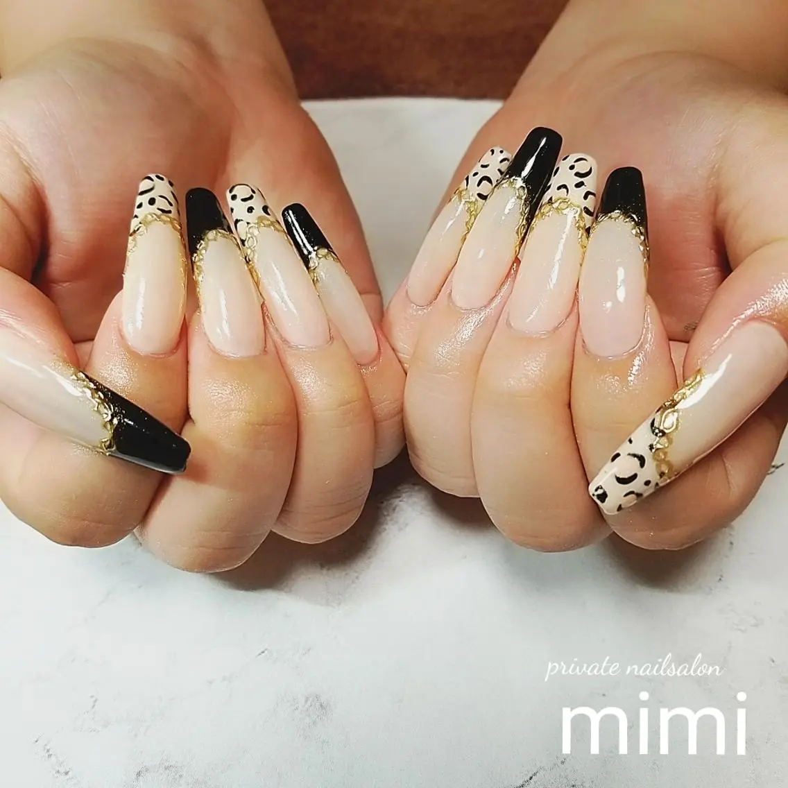 ネイル フレンチネイル ロングネイル ハンドネイル 博多ネイル ｍｉｍｉのネイルデザイン