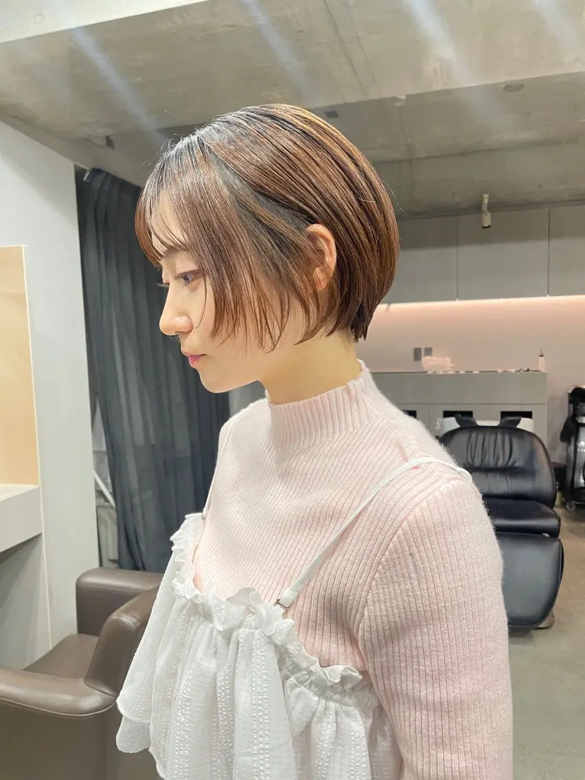 ショート カラー カット ヘアカラー トリートメント 表参道🌿赤み消し カラー/チナツのヘアスタイル