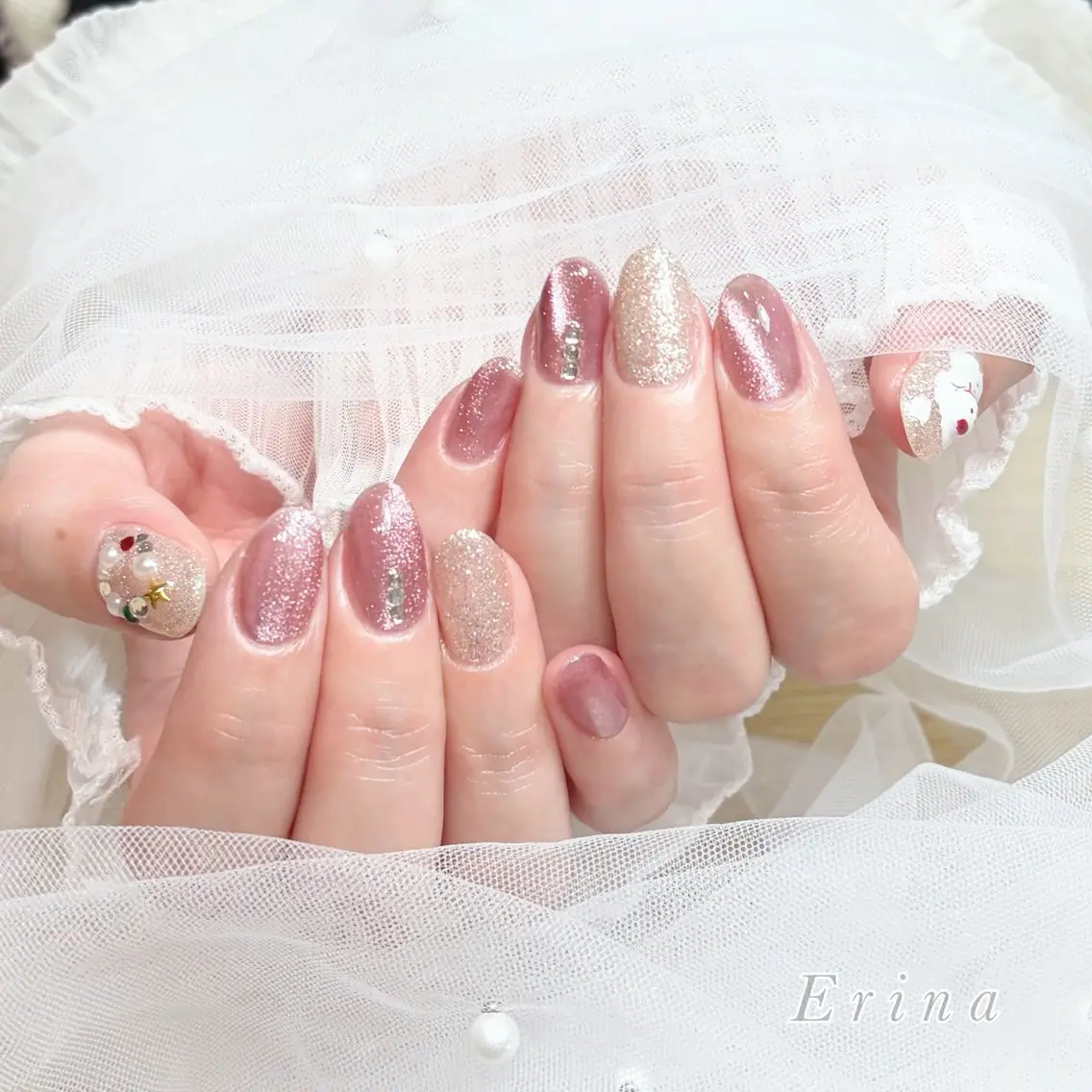ネイル Erina🐱 フィルイン💅パラのネイルデザイン