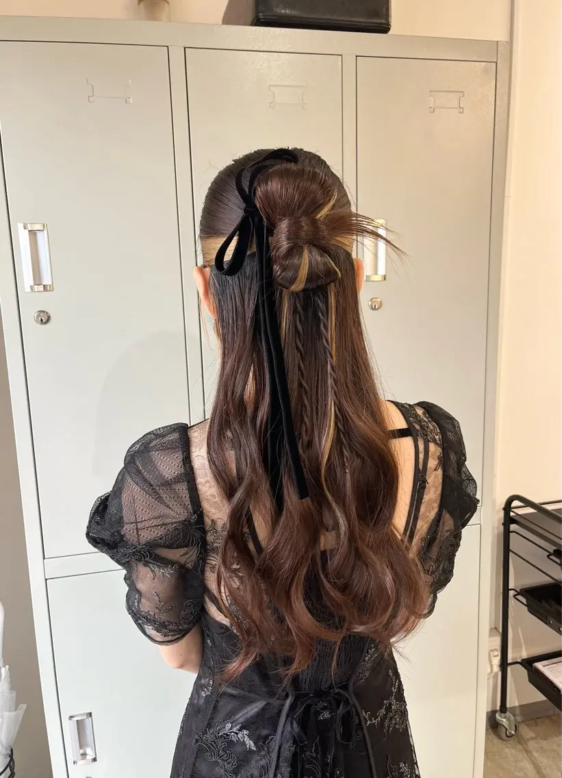 ヘアアレンジ 🎀韓国レイヤー/ 🫧透明感カラーのヘアスタイル