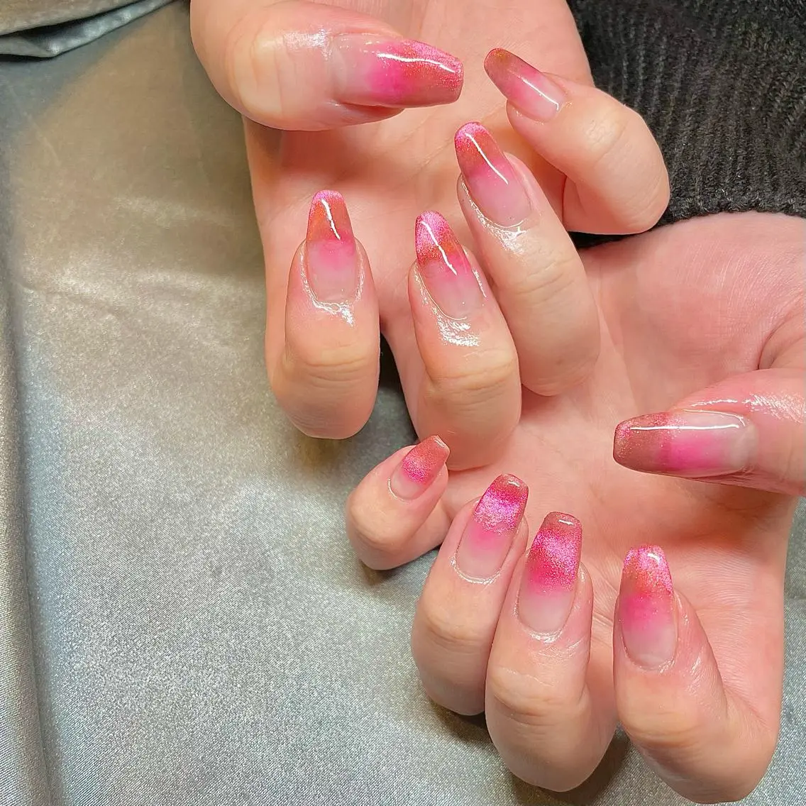 セミロング カラー パーマ ヘアアレンジ メンズ キッズ ネイル マツエク・マツパ アイブロウ チークネイル マグネットネイル el. by Aoのネイルデザイン
