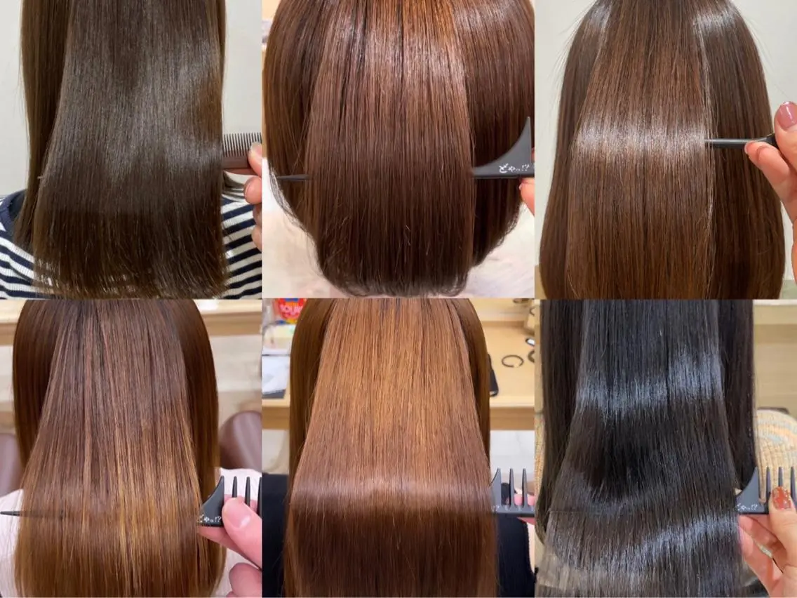 ミディアム カラー パーマ ヘアアレンジ 髪質改善 間水 和樹のヘアスタイル