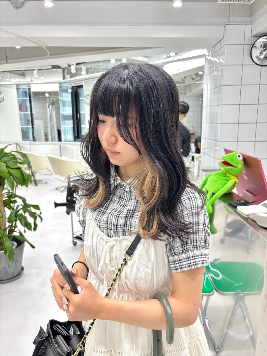 ミディアム カラー ヘアカラー トリートメント 飯牟田/メンズパーマ ブリーチ/GEAR.のヘアスタイル