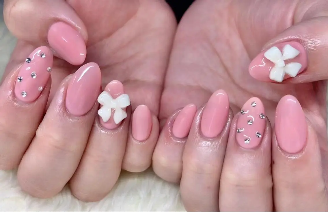 ネイル 長さ出し ジェルネイル 韓国ネイル 持ち込み パラジェル ハンドネイル Nail&eye Belire 新宿のネイルデザイン