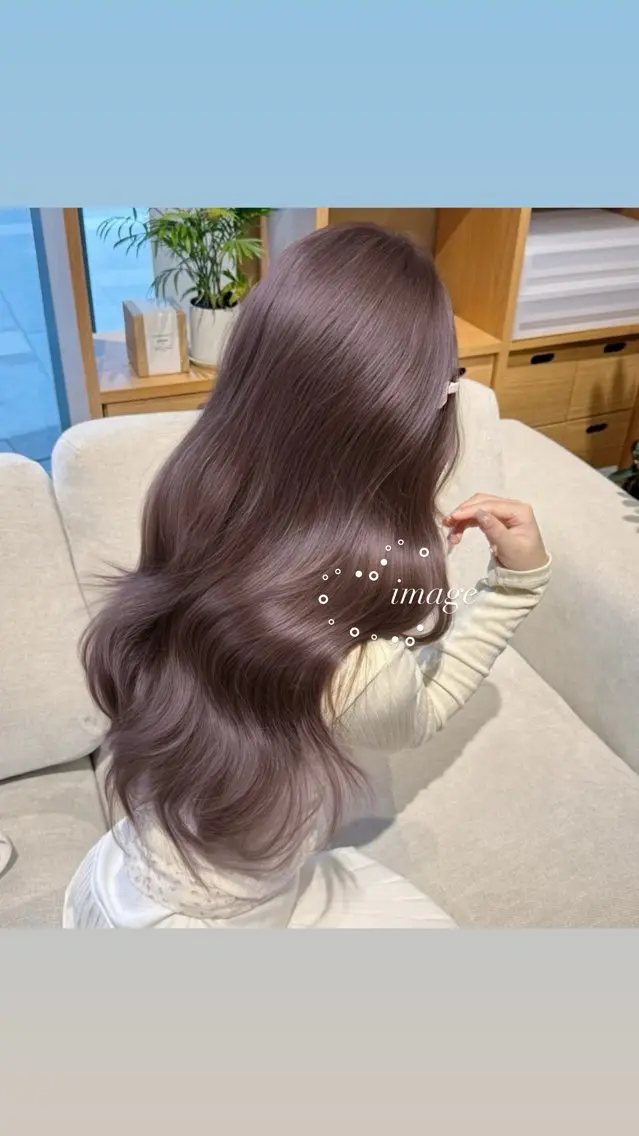 ロング ヘアカラー トリートメント 淡色ラベンダー♡ ニーナ🎀🦙のヘアスタイル