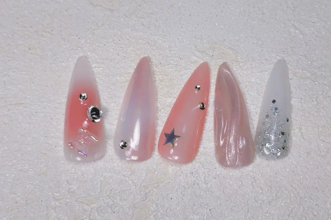 ネイル ロングネイル スカルプネイル ネイルチップ ワンホンネイル MSSugar Nailのネイルデザイン