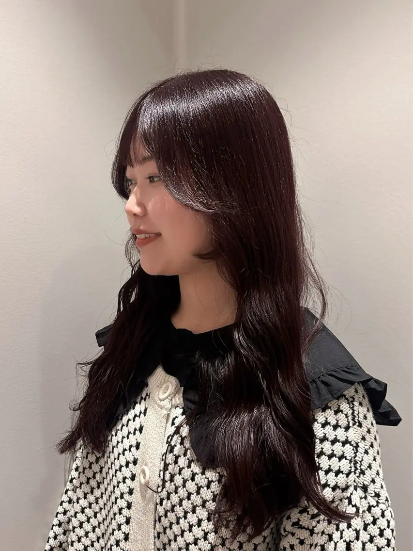 ロング カラー カット ヘアカラー トリートメント 髪質改善カラー ベージュ🤎YUMEのヘアスタイル