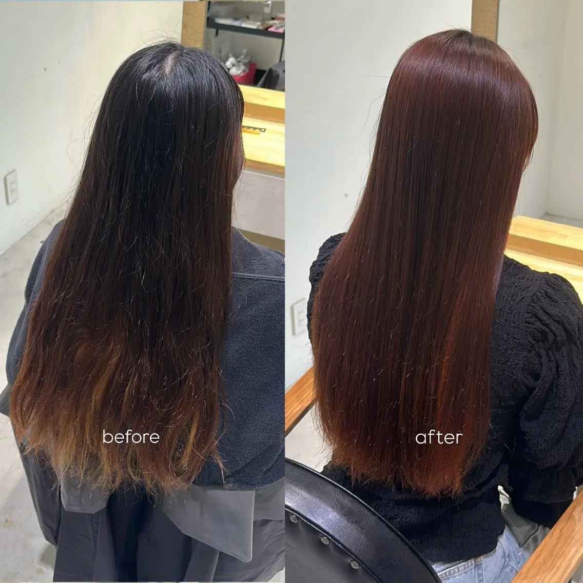 【髪質改善ヘアエステ+カラー🫧】カラーをしていてもツヤツヤな髪に✨の写真