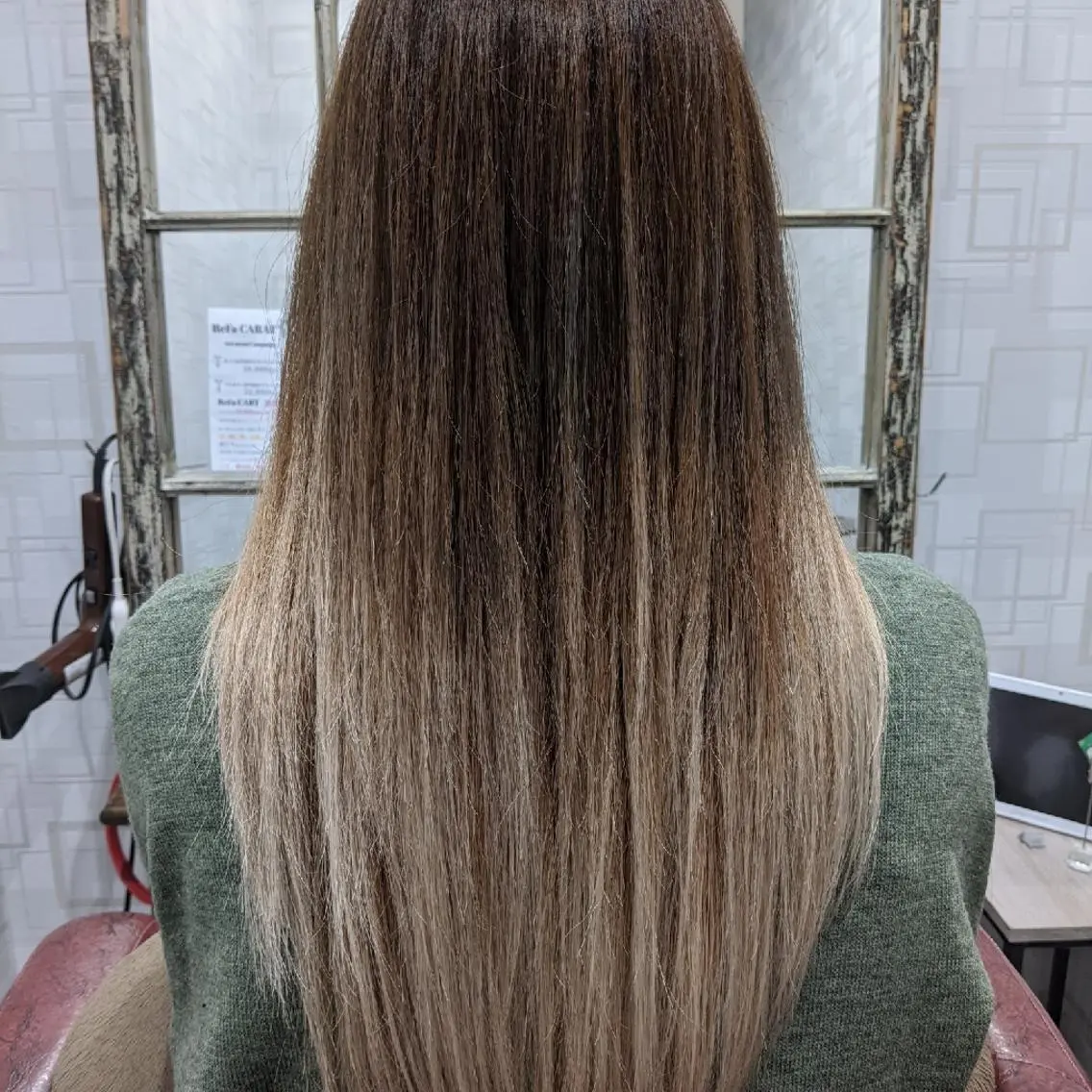 ロング 切りっぱなしボブ ショートボブ ミストバング ボブ 顔周りカット メンズパーマ/顔周り レイヤーカット/えののヘアスタイル