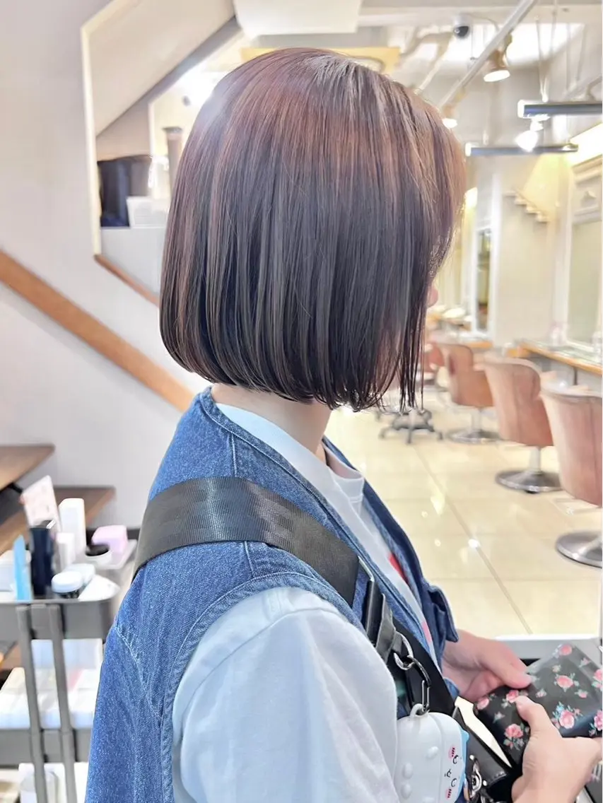 ミディアム カラー ヘアカラー 横浜⭐️ブリーチ モデル💫あみ💫のヘアスタイル