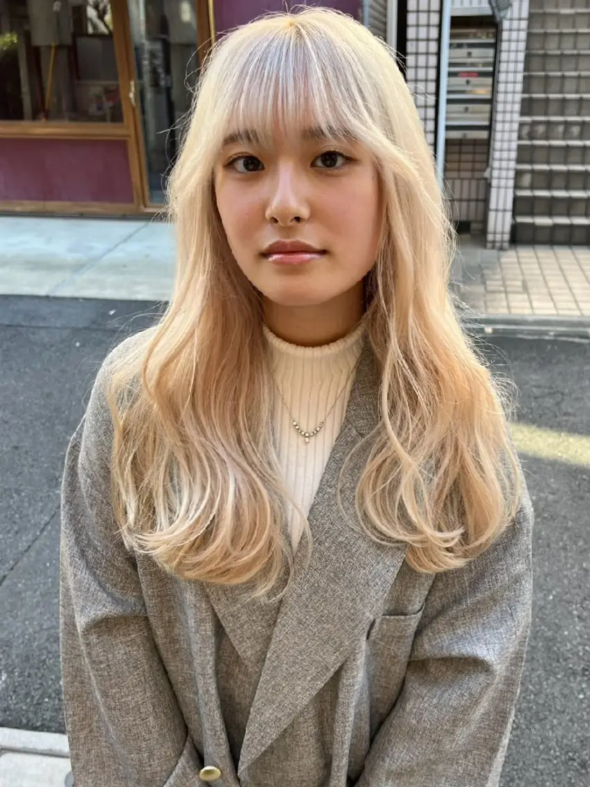 ブリーチ矯正美髪矯正 ✨オオエタクミのヘアスタイル