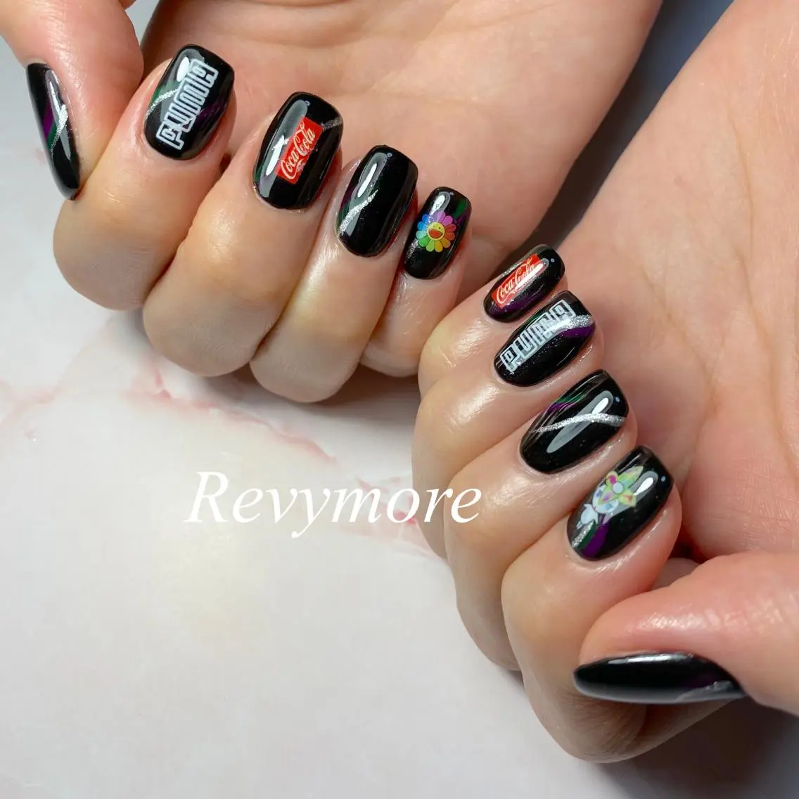 ショート ネイル アートネイル ジェルネイル ワンカラーネイル シンプルネイル nail salon Revymoreのネイルデザイン