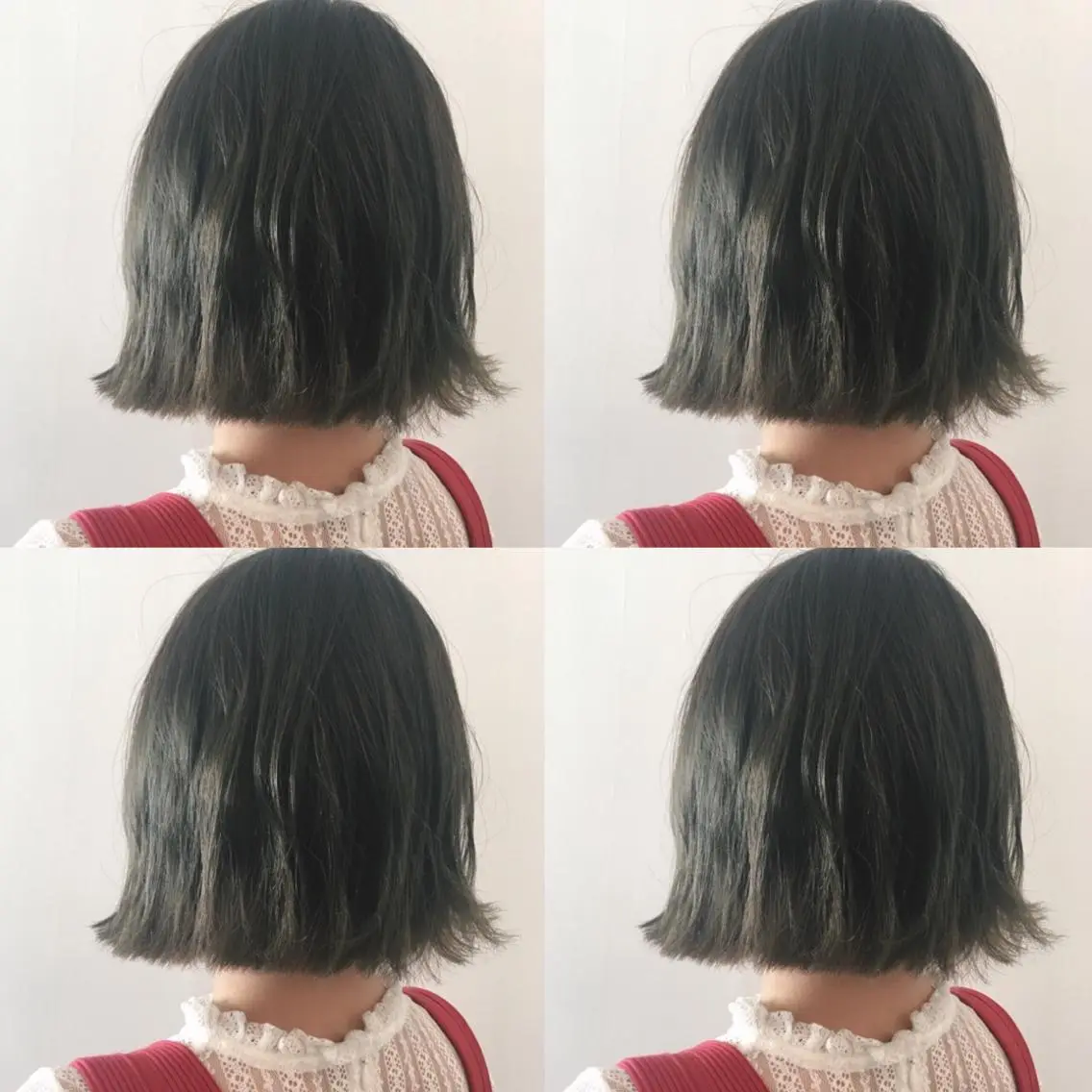 ミディアム カラー RINA🧤 デザインとボブのヘアスタイル