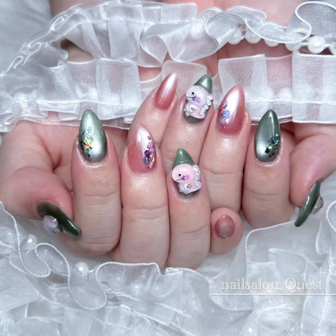 ネイル 桜ネイル 春ネイル ハンドネイル nailsalon Questのネイルデザイン