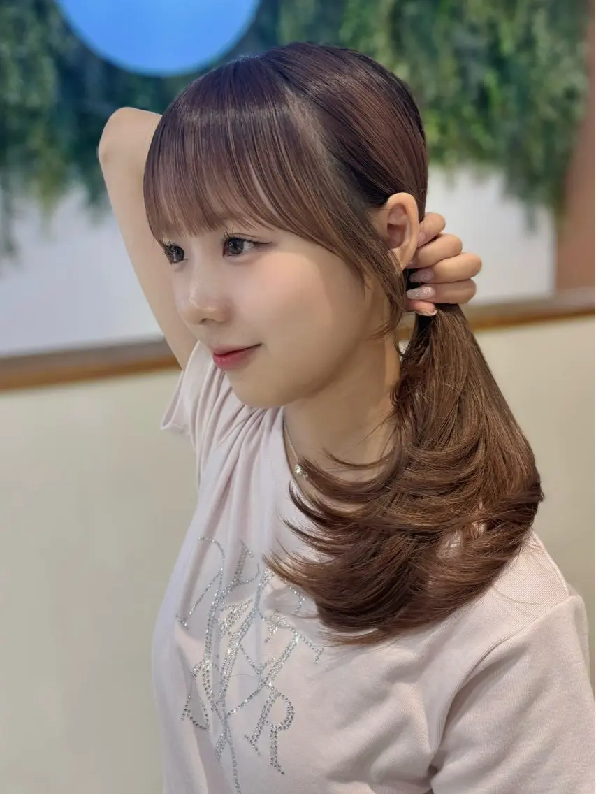 ロング 顔周りカット レイヤーカット モデル様募集中 /Seina🎀のヘアスタイル