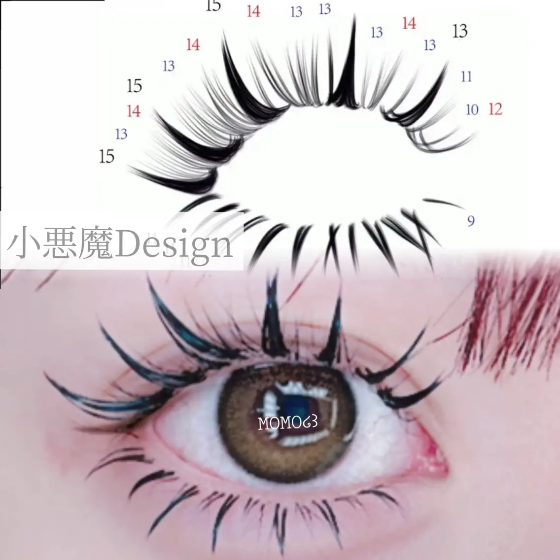 🎀【小悪魔Design】束太め、目尻多め、2回目以降15980の写真