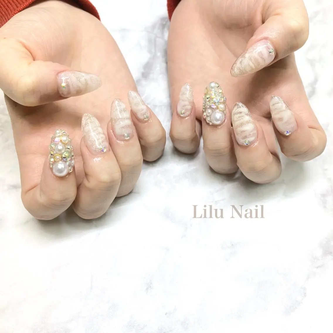 ネイル クリアネイル スカルプネイル モチの良さ◉ フィルインネイル♡のネイルデザイン