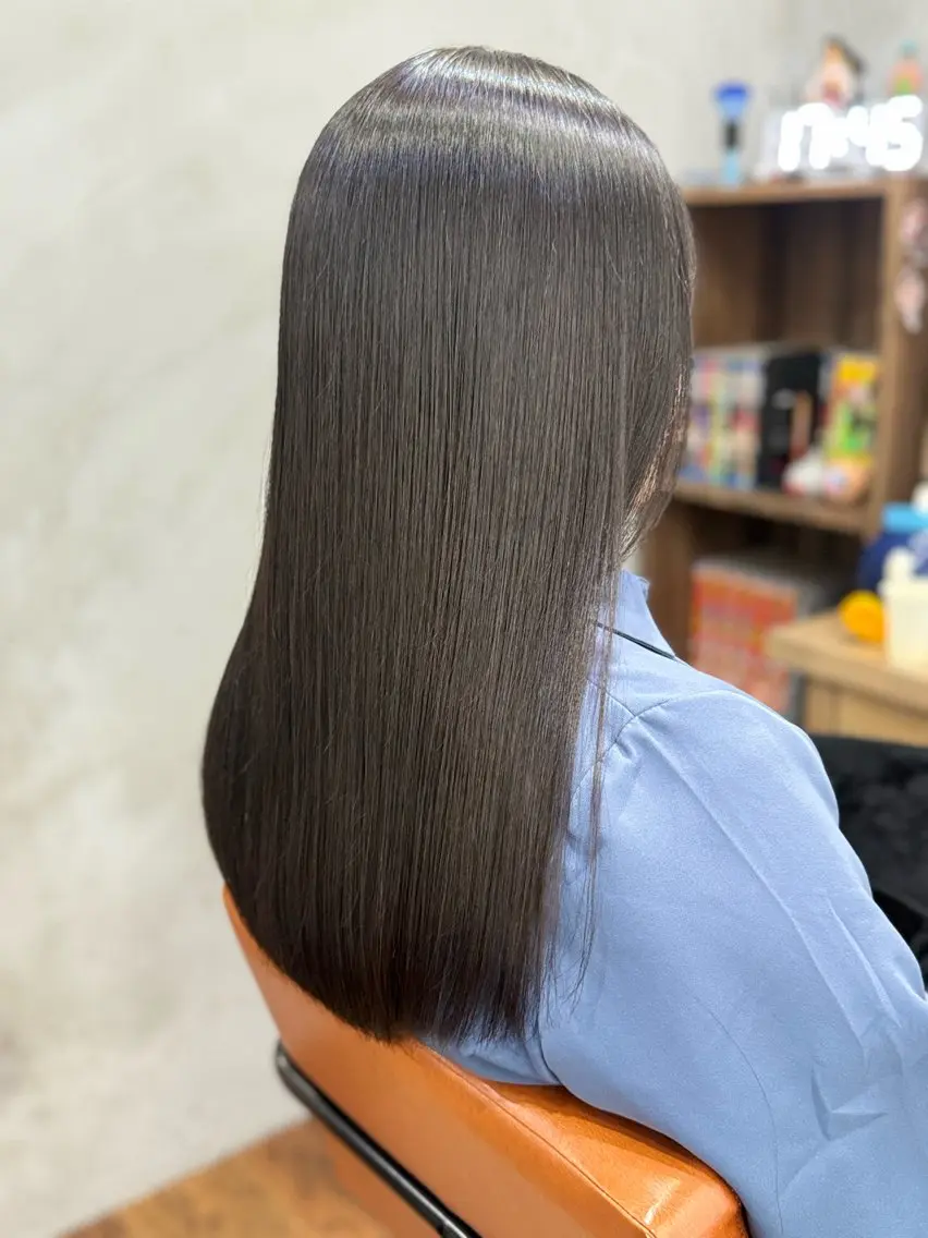 ロング 縮毛矯正 縮毛矯正&髪質改善 ⭐️OGUのヘアスタイル