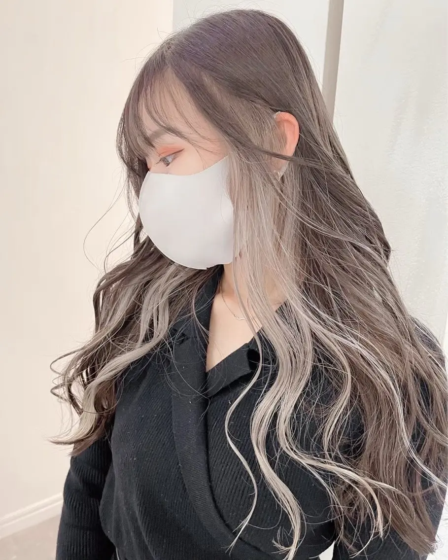 ロング ヘアカラー トリートメント ili 梅田のヘアスタイル