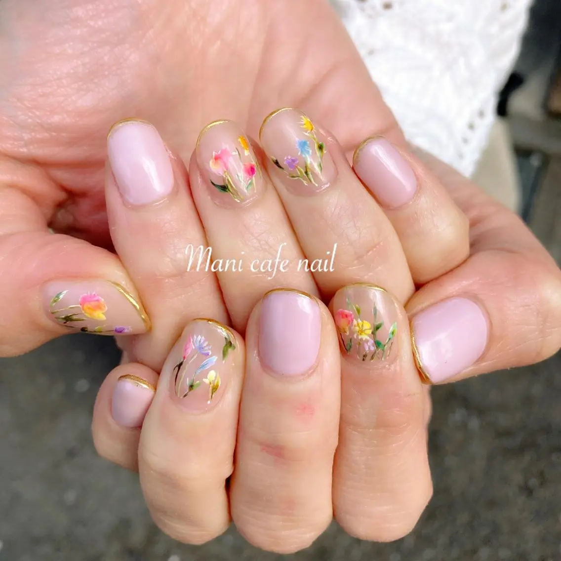 ネイル ハンドネイル Mani cafe nailのネイルデザイン