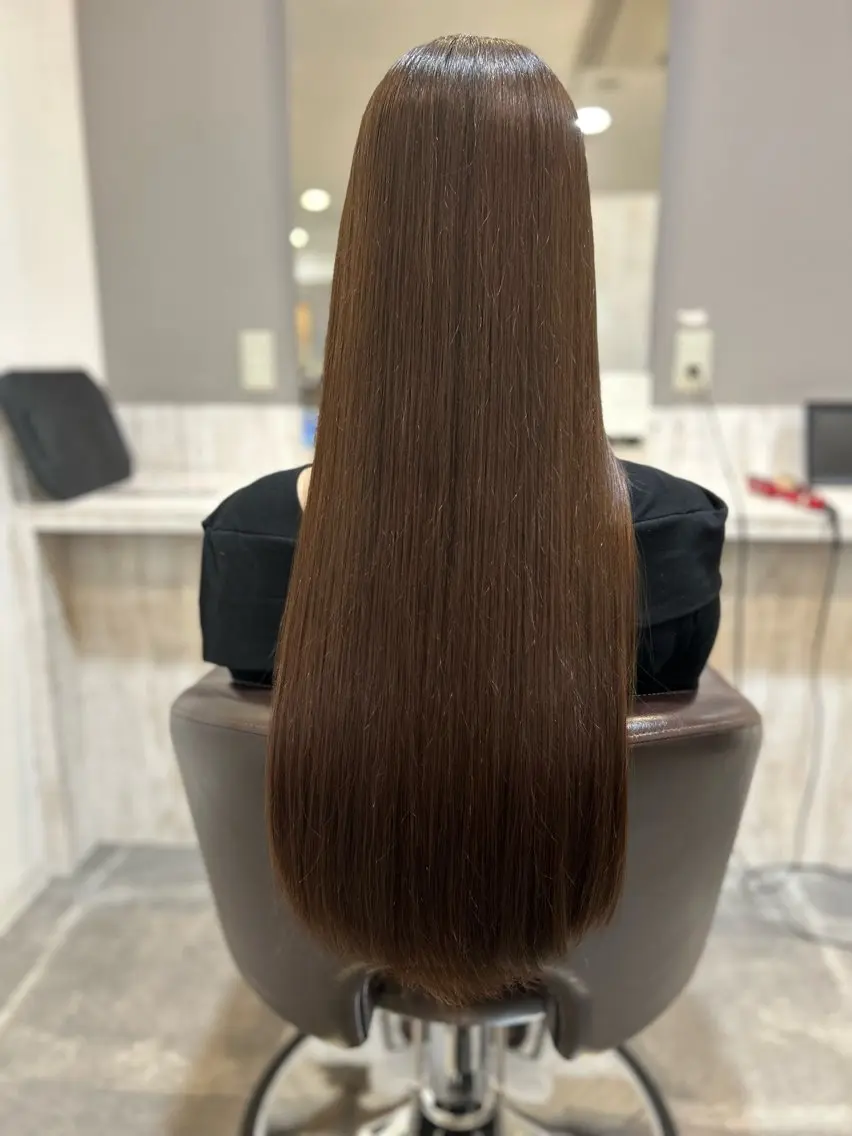 ロング カット 縮毛矯正 中山 賢人のヘアスタイル