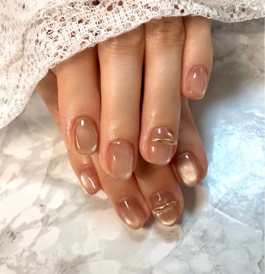 ネイル アートネイル マグネットネイル nail salon アルストロメリアのネイルデザイン