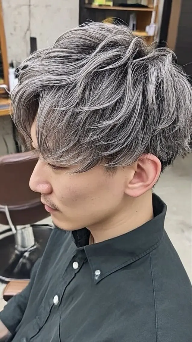 ショート カラー メンズ ヘアカラー 🍒モテ暖色カラー × うる艶✧ ゆなのヘアスタイル
