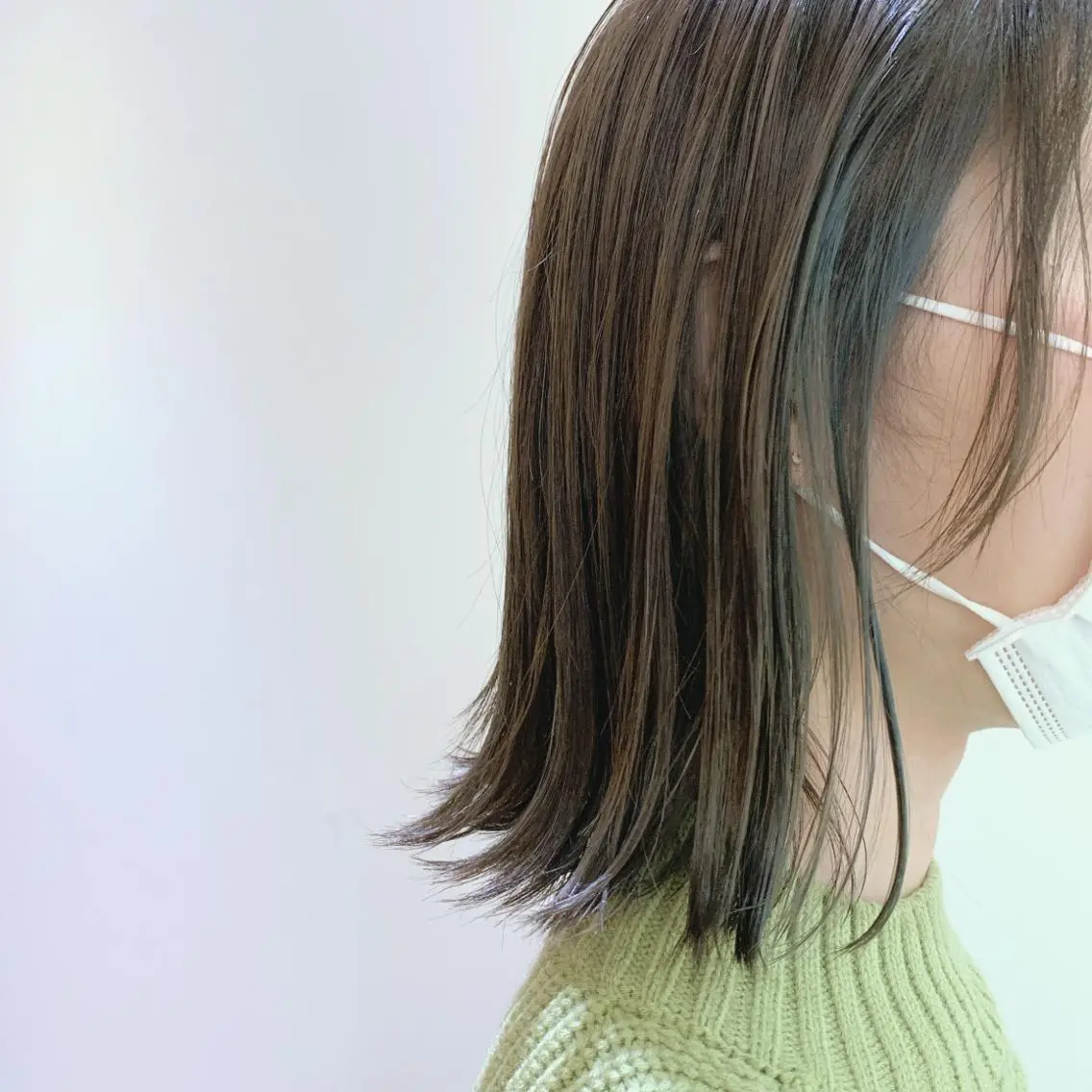 ミディアム カラー ヘアアレンジ ベージュカラー インナーカラー オリーブベージュ 似合わせhair🔸 アサダ タカコ🔸のヘアスタイル