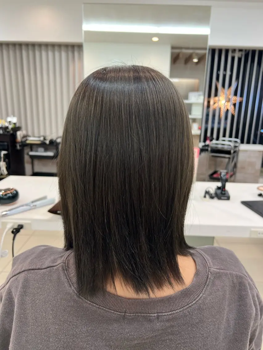ミディアム カラー ヘアカラー 髪質改善／透明感 NAKAIEのヘアスタイル