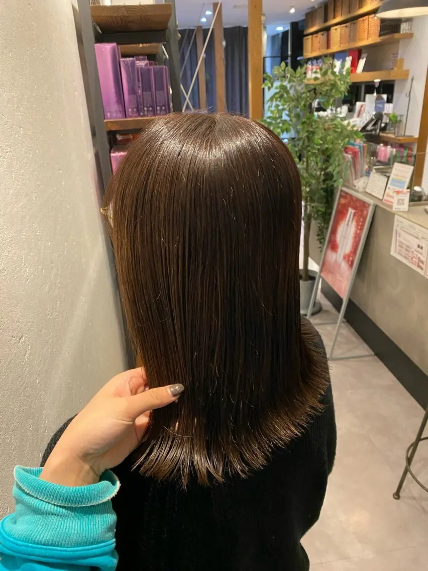 ミディアム カット ヘアカラー 希優🌺ソムリエ /ブリーチ/カットのヘアスタイル