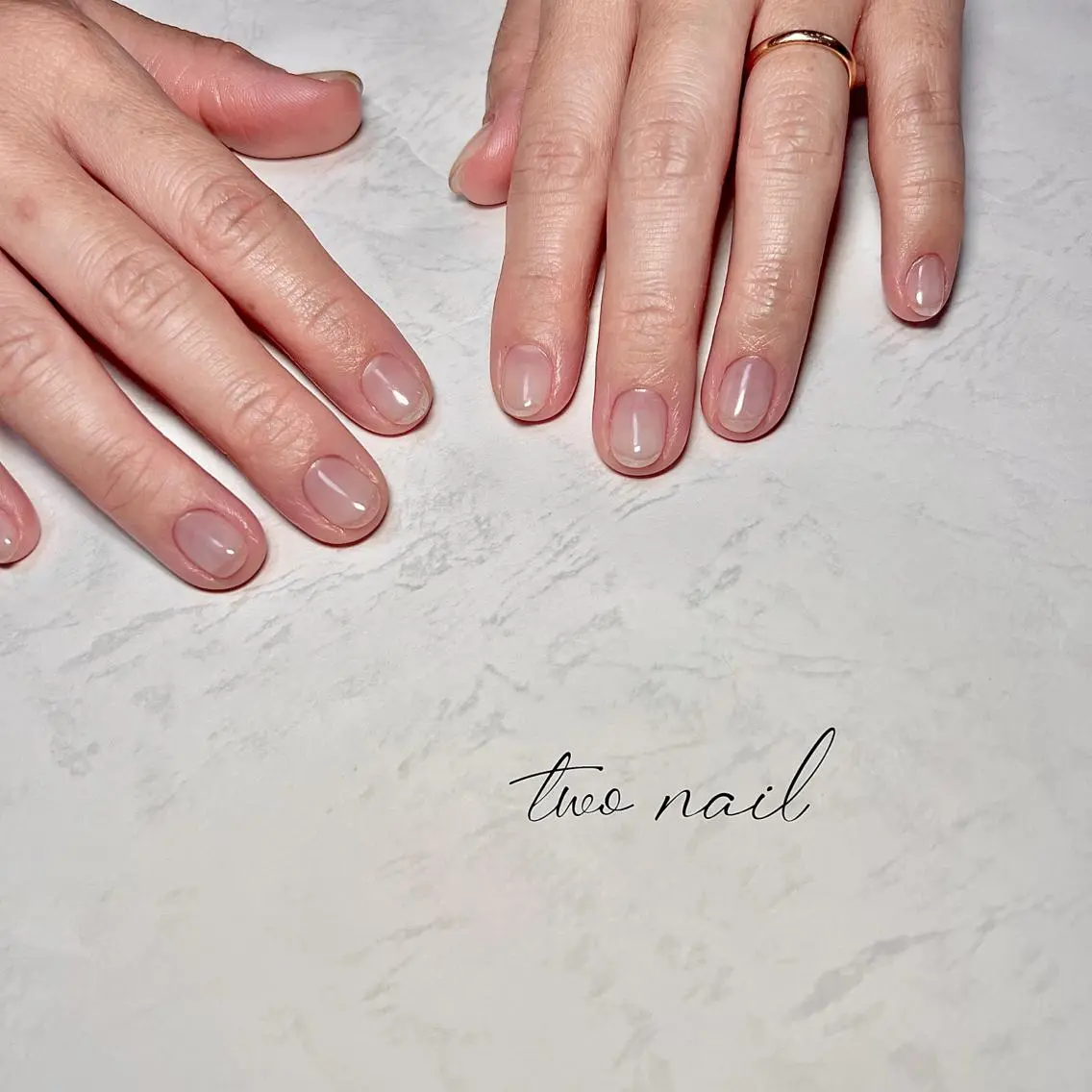 ネイル アートネイル フットネイル ハート ニュアンスネイル ホワイト ハンドネイル two nailのネイルデザイン