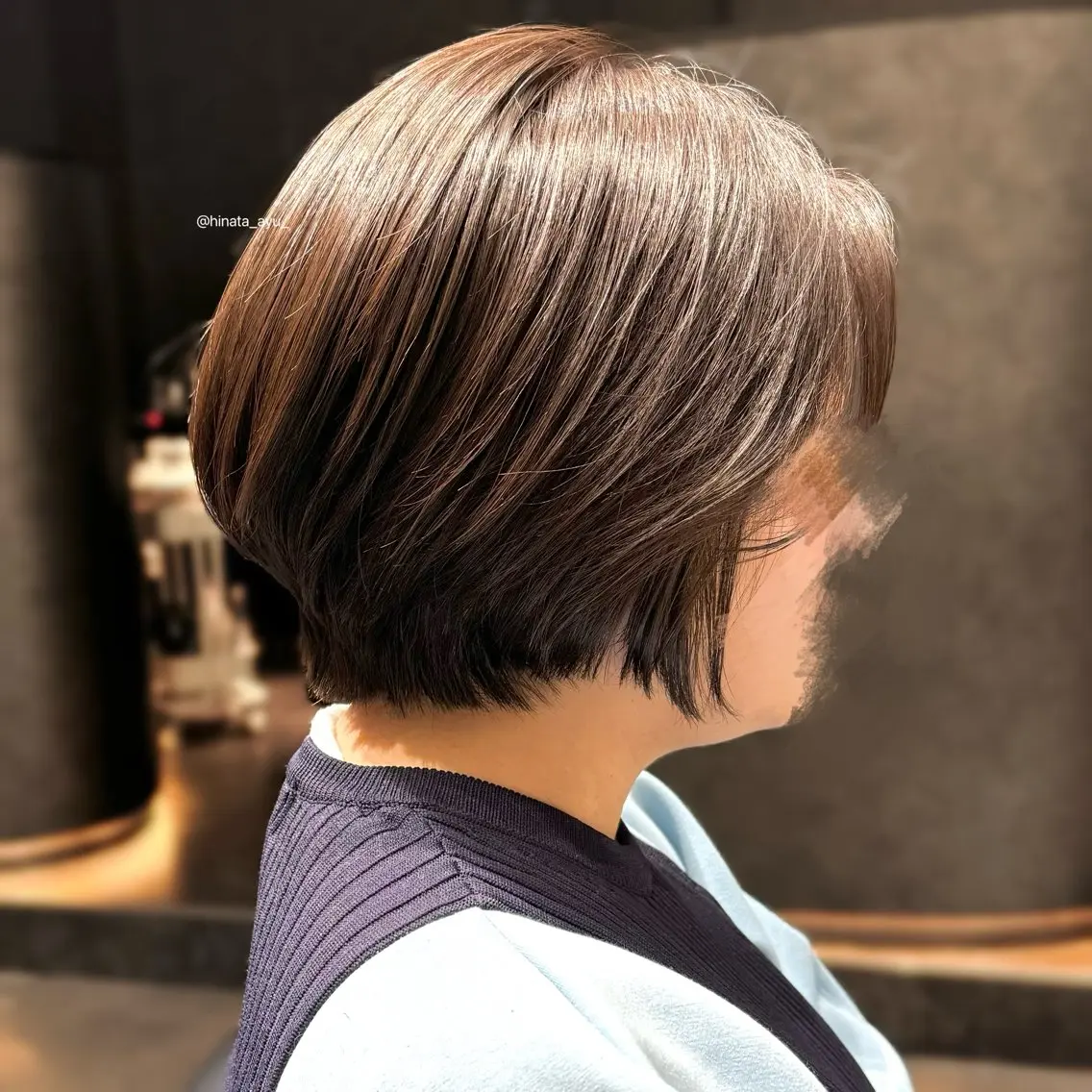 ショート カラー ショートボブ ボブ くびれヘア ショートヘア ひなた あゆみのヘアスタイル