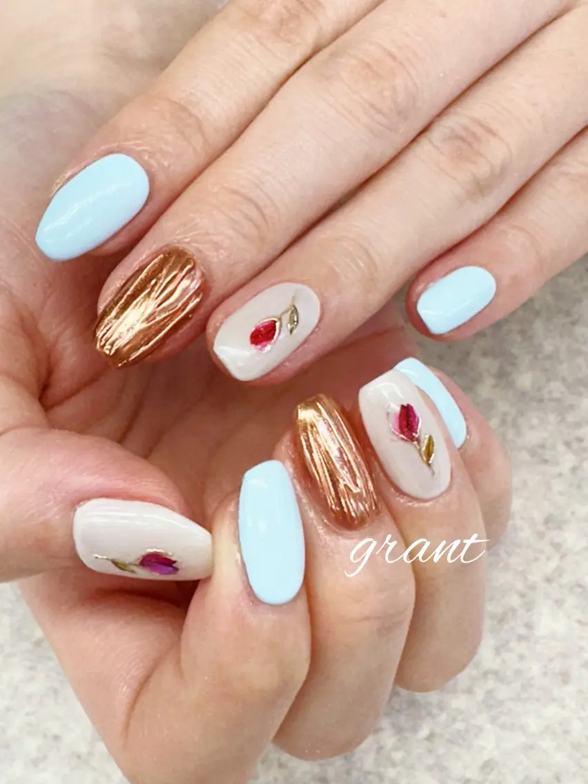 ネイル 夏ネイル ハンドネイル nailsalon grantのネイルデザイン